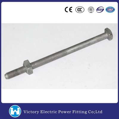 Pole Line Hardware Galvanzied Suare Head Machine Bolt (A0158-18)